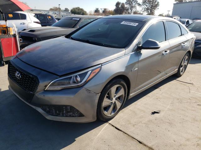 HYUNDAI SONATA HYB 2017 gray  hybrid engine KMHE34L32HA064570 photo #1