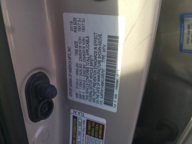 2019 HONDA CR-V EXL - 5J6RW1H89KL006767