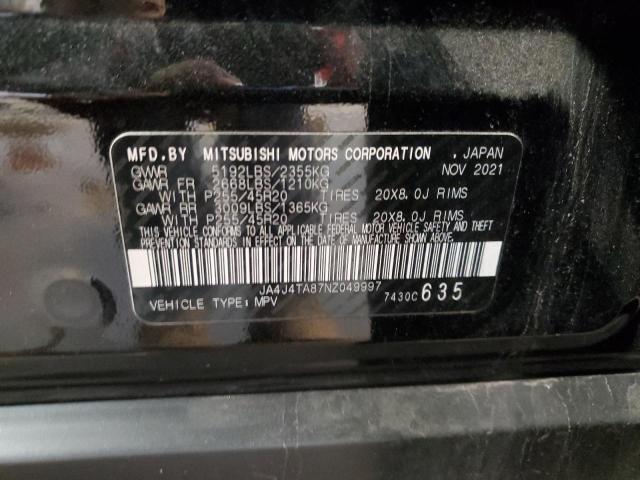 VIN JA4J4TA87NZ049997 2022 MITSUBISHI OUTLANDER no.14