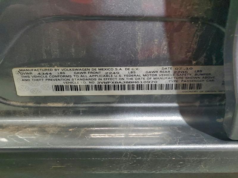 2011 VOLKSWAGEN JETTA S #3302762356