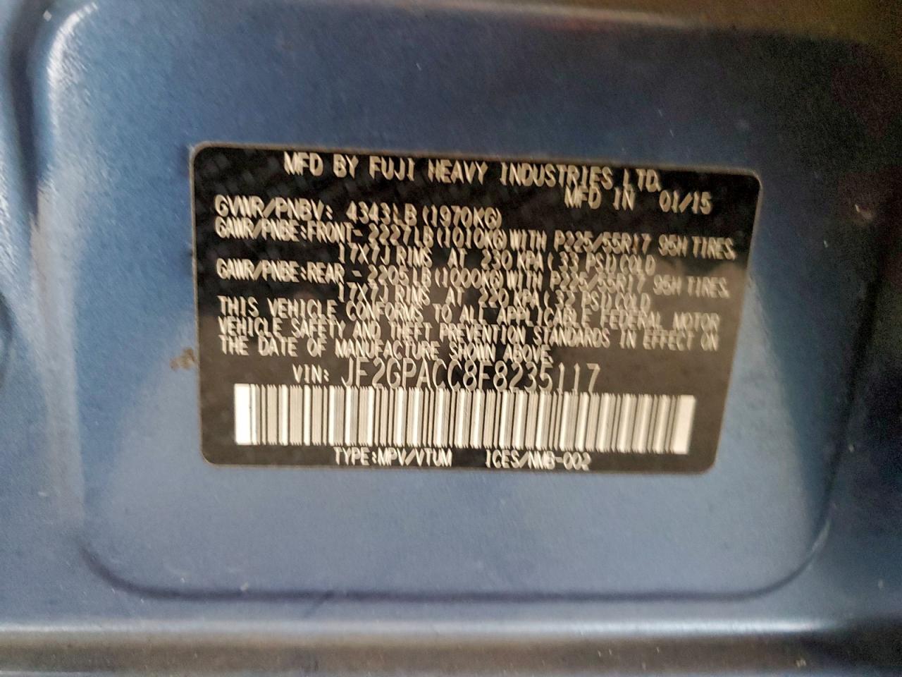 SUBARU XV 2.0 PREMIUM