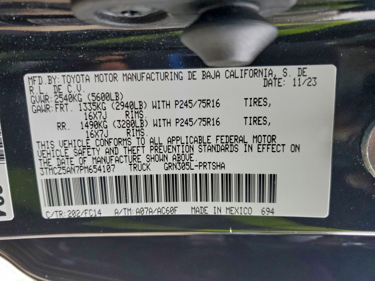 TOYOTA TACOMA DOUBLE CAB