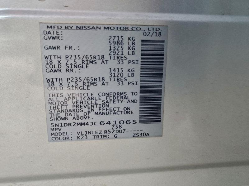 2018 NISSAN PATHFINDER #3311588789