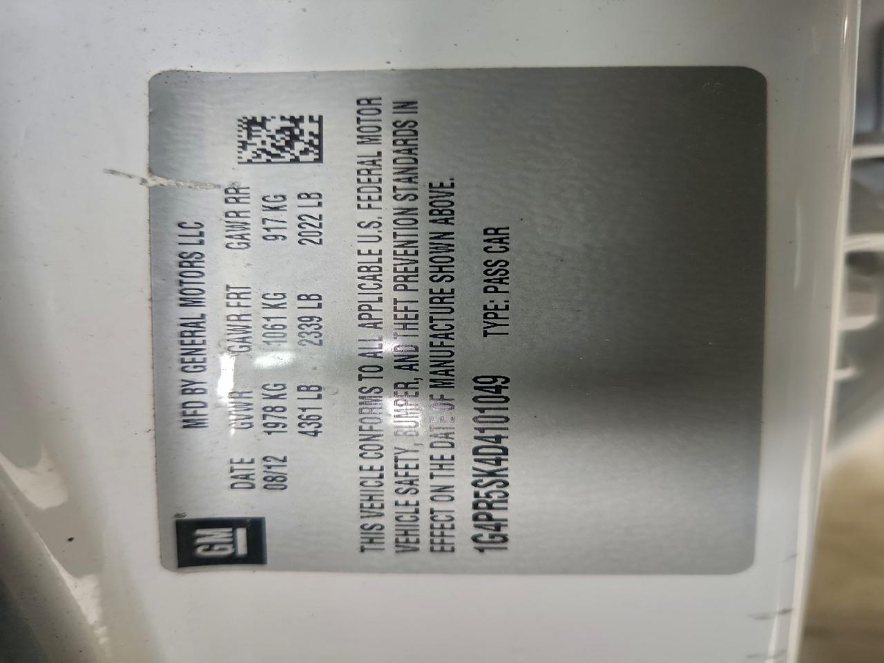 BUICK VERANO CONVENIENCE