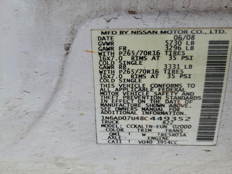 2008 NISSAN FRONTIER C #3309556558