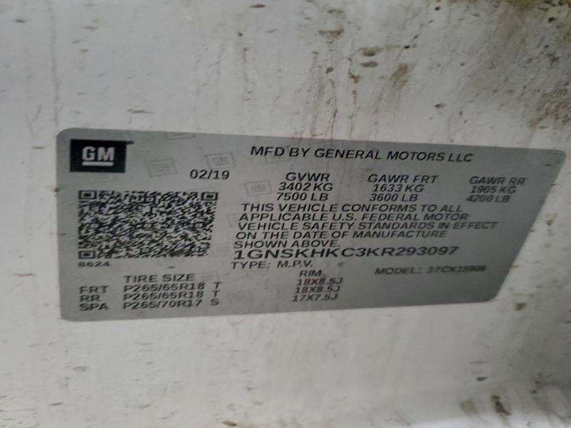 2019 CHEVROLET SUBURBAN K #3311502280