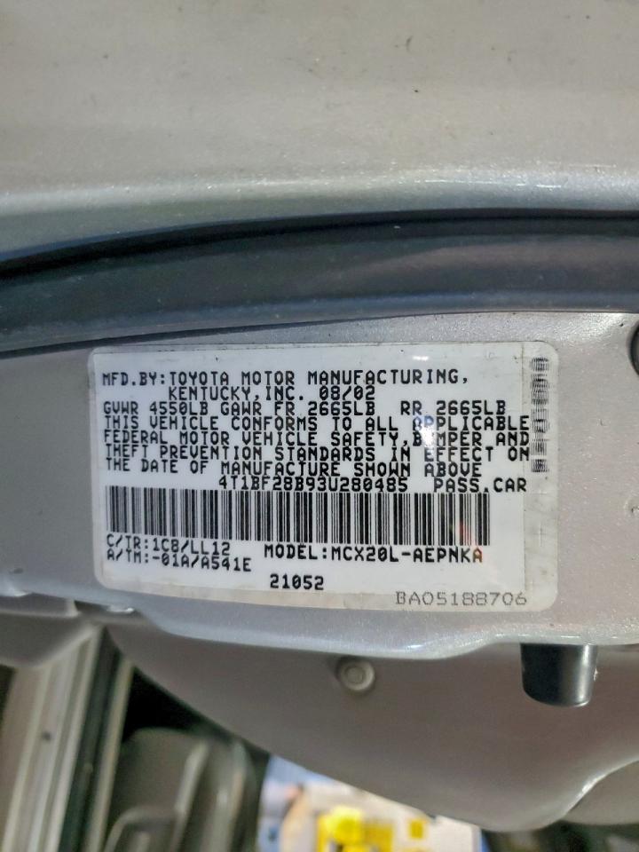 Lot #3301820416 2003 TOYOTA AVALON XL