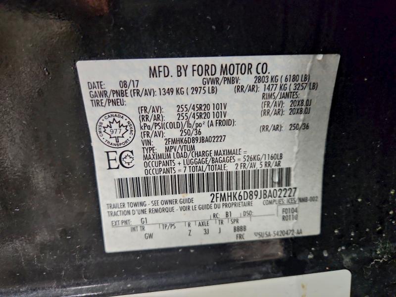 2018 FORD FLEX LIMIT #3309640143