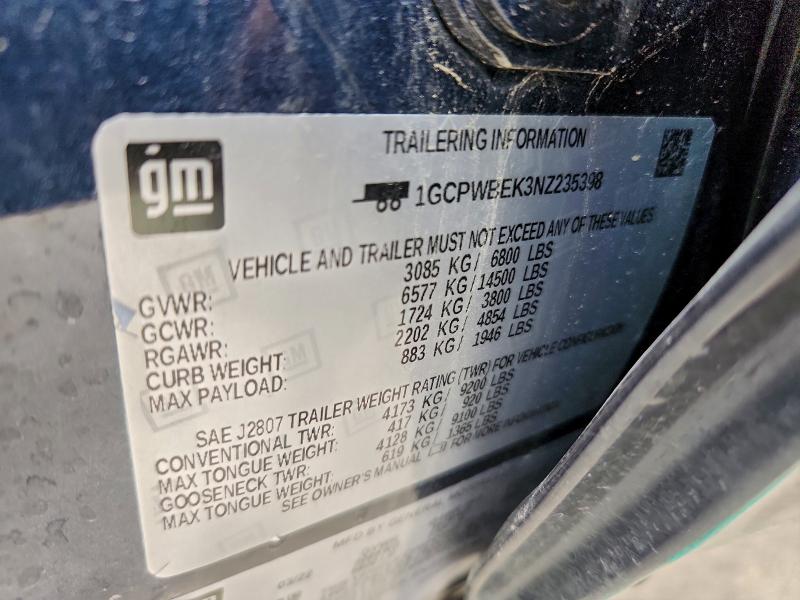 2022 CHEVROLET SILVERADO #3315875094