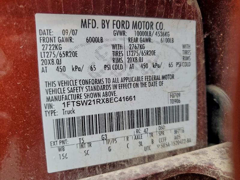 2008 FORD F250 SUPER #3302669035