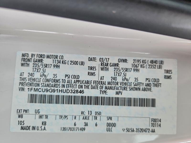 2017 FORD ESCAPE SE #3304778915