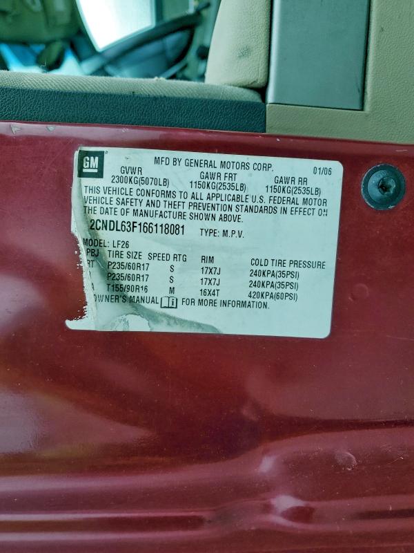 2006 CHEVROLET EQUINOX LT #3304514462