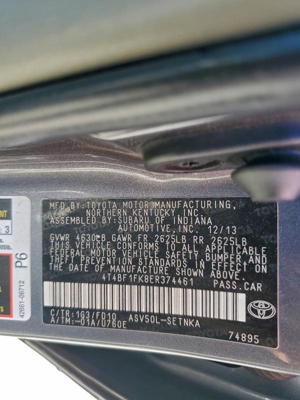 2014 TOYOTA CAMRY L #3304142487