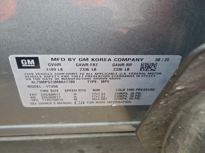 2021 CHEVROLET TRAILBLAZE #3312556816