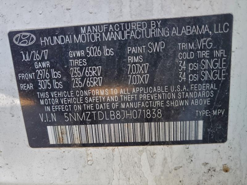 2018 HYUNDAI SANTA FE S #3304631951