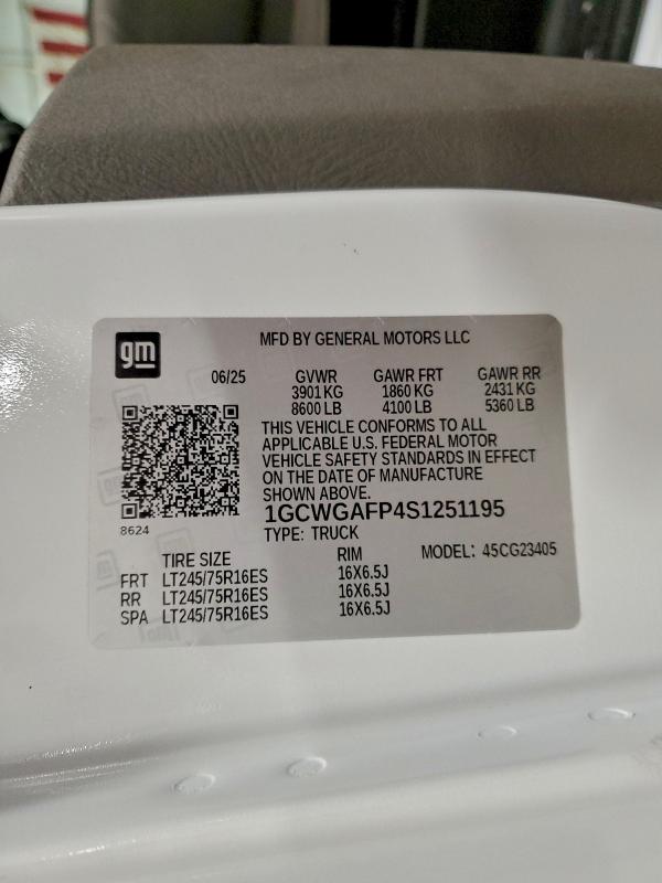 2025 CHEVROLET EXPRESS G2 #3303682933