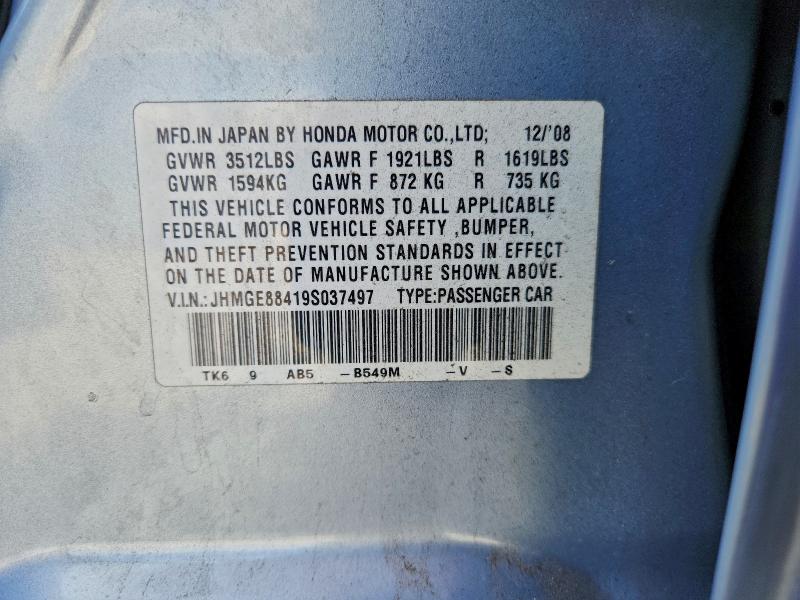 2009 HONDA FIT SPORT #3316011824