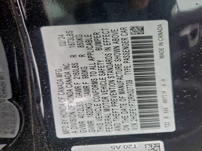 2024 HONDA CIVIC EX #3304730927