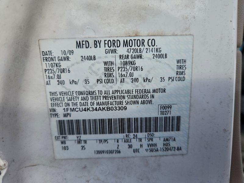 2010 FORD ESCAPE HYB #3305341312