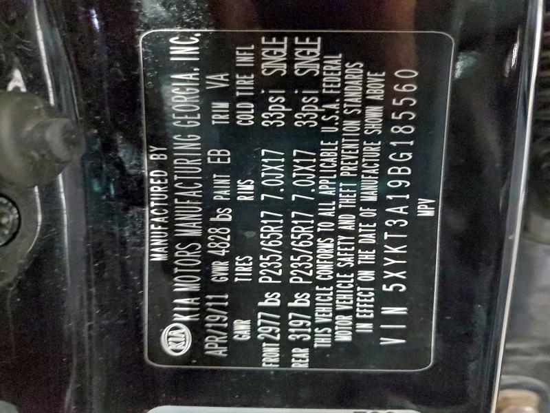 2011 KIA SORENTO BA #3317760087