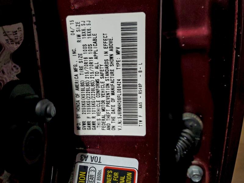 2015 HONDA CR-V LX #3317862916