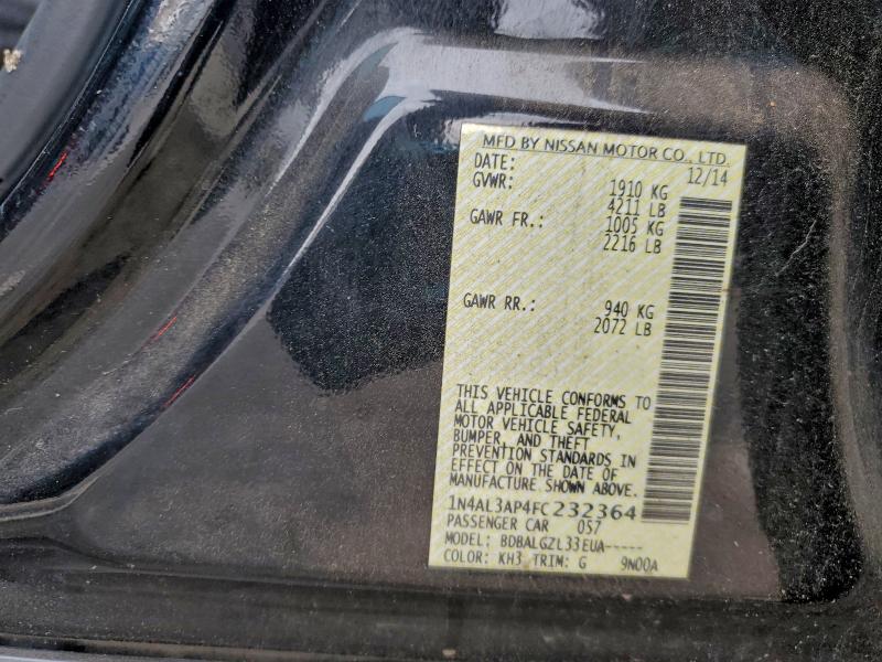 2015 NISSAN ALTIMA 2.5 #3305370313