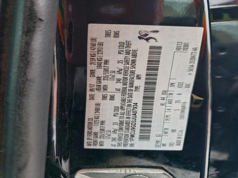 2018 FORD ESCAPE SE #3301661649