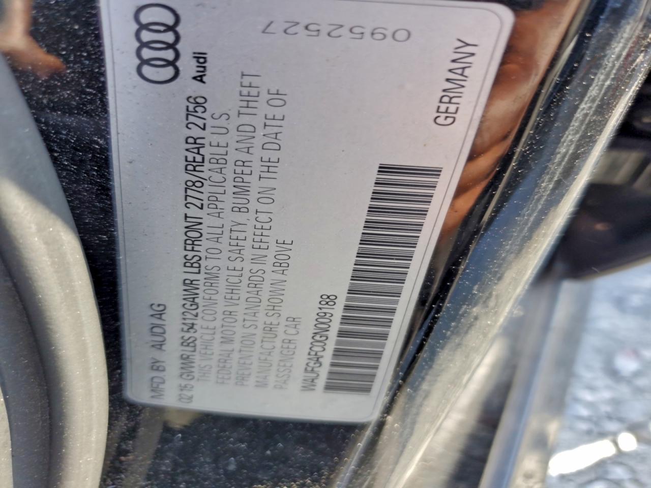 Lot #3308222168 2016 AUDI A6 PREMIUM