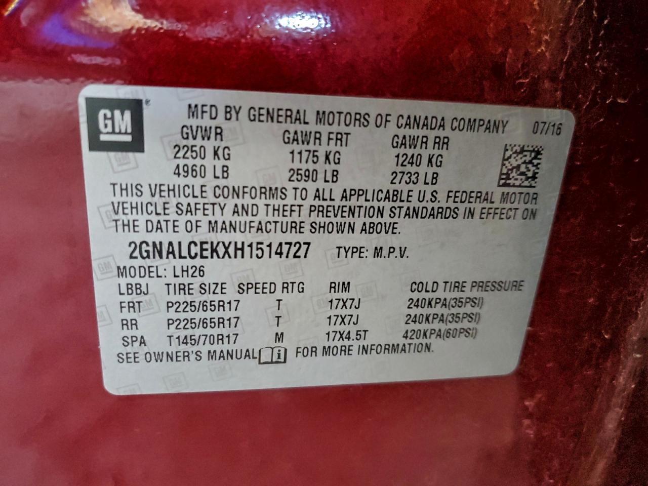 CHEVROLET EQUINOX LT