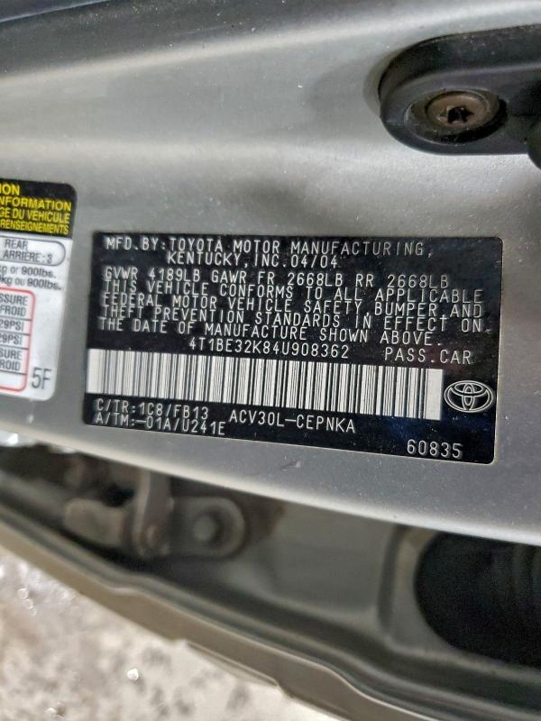 2004 TOYOTA CAMRY LE #3311473294