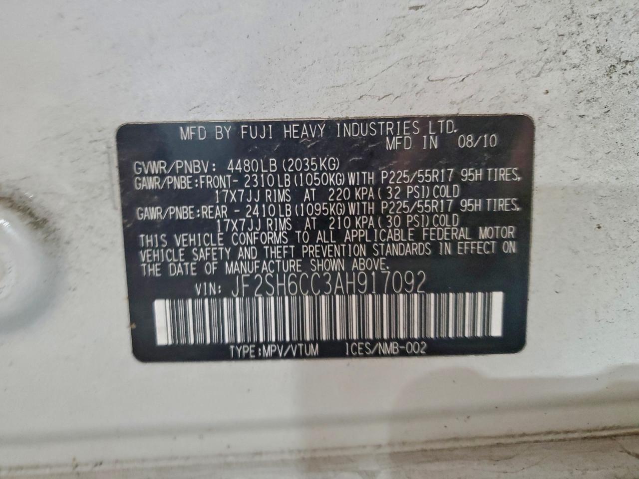 SUBARU FORESTER 2.5X PREMIUM