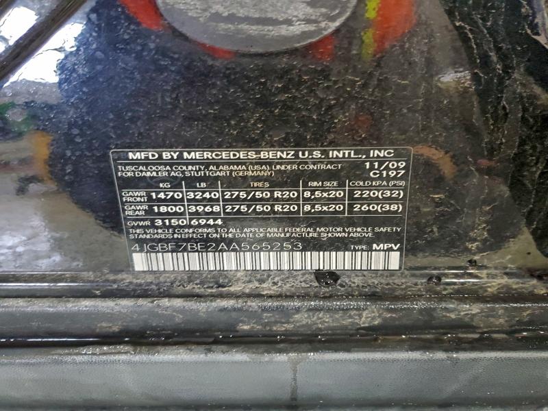 2010 MERCEDES-BENZ GL 450 4MA #3304791314