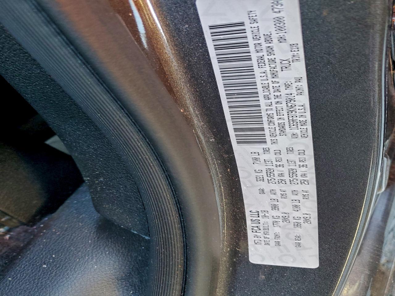 Lot #3311644223 2019 RAM 1500 BIG H