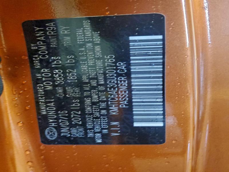 2016 HYUNDAI VELOSTER T #3302794917