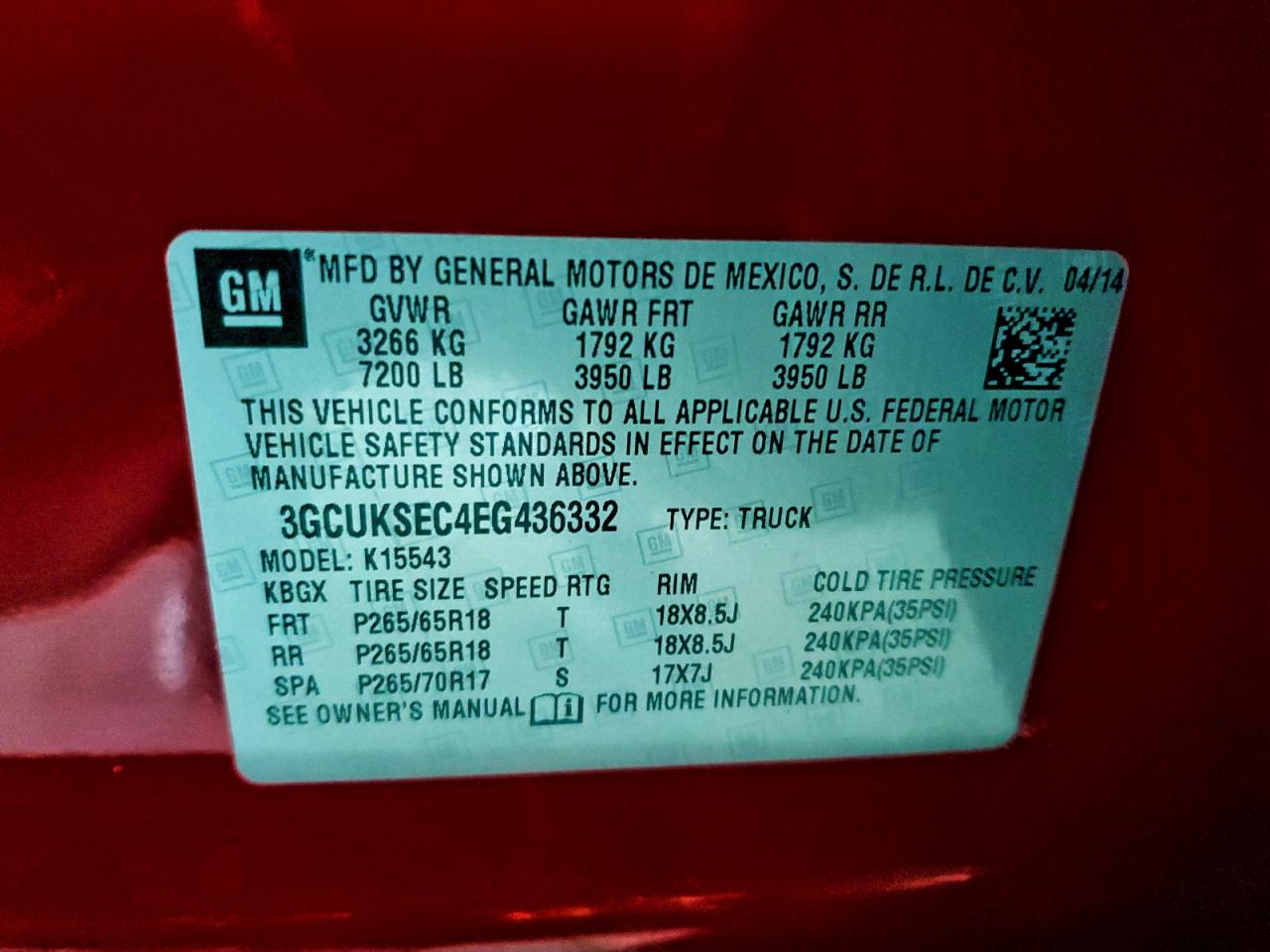 Lot #3310664749 2014 CHEVROLET SILVERADO