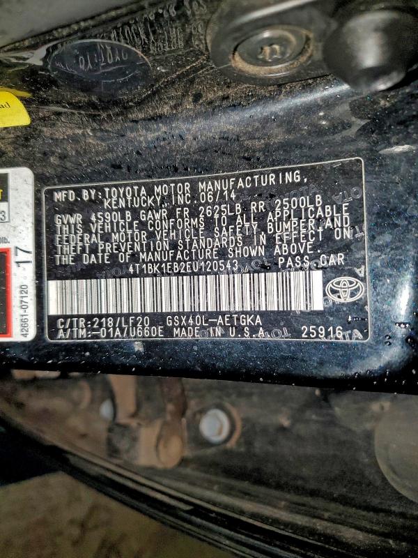 2014 TOYOTA AVALON BAS #3309620646