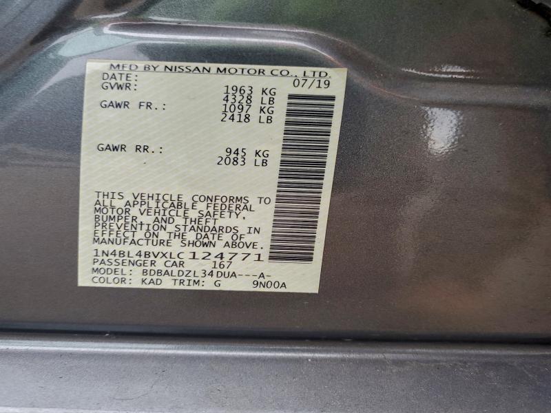 2020 NISSAN ALTIMA S #3304672969