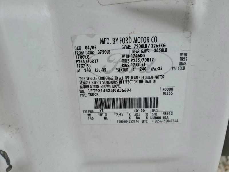 2005 FORD F150 #3310357959