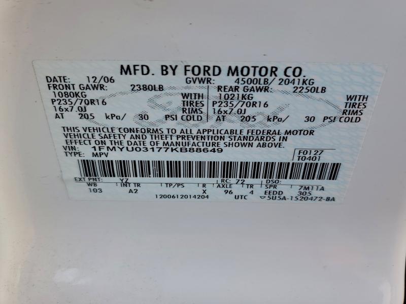 2007 FORD ESCAPE XLT #3305345330