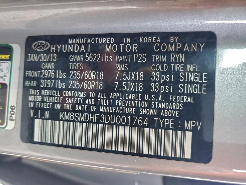 2013 HYUNDAI SANTA FE G #3305147019