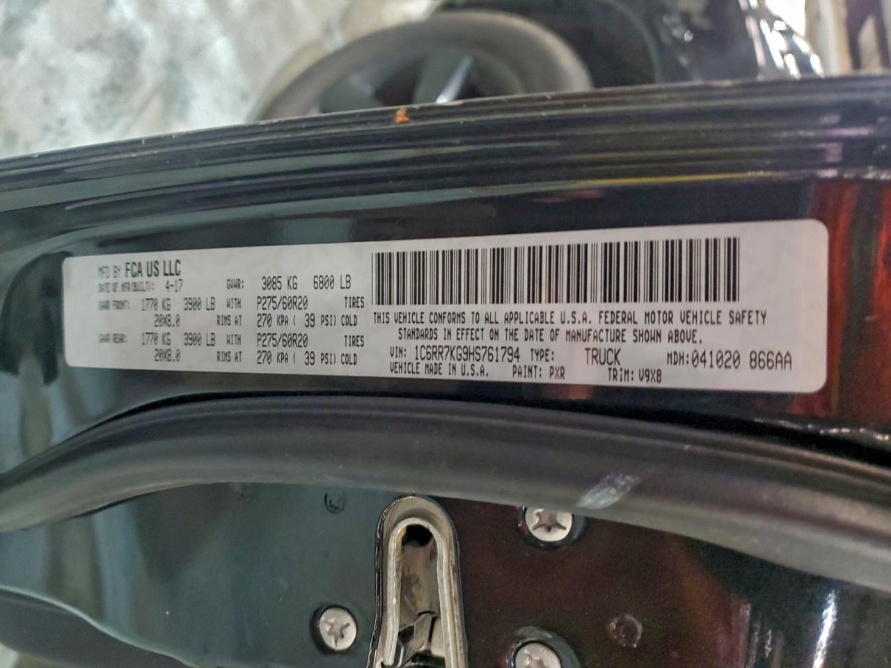 Lot #3304634952 2017 RAM 1500 ST