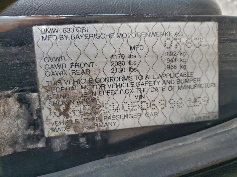 1983 BMW 633 CSI AU #3310484089