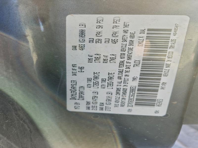 2006 DODGE RAM 2500 S #3305565062