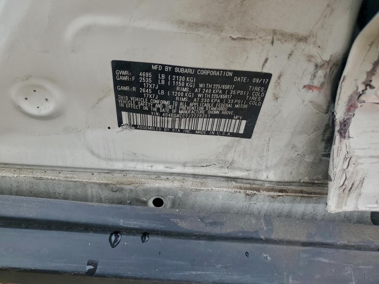 SUBARU OUTBACK 2.5I PREMIUM