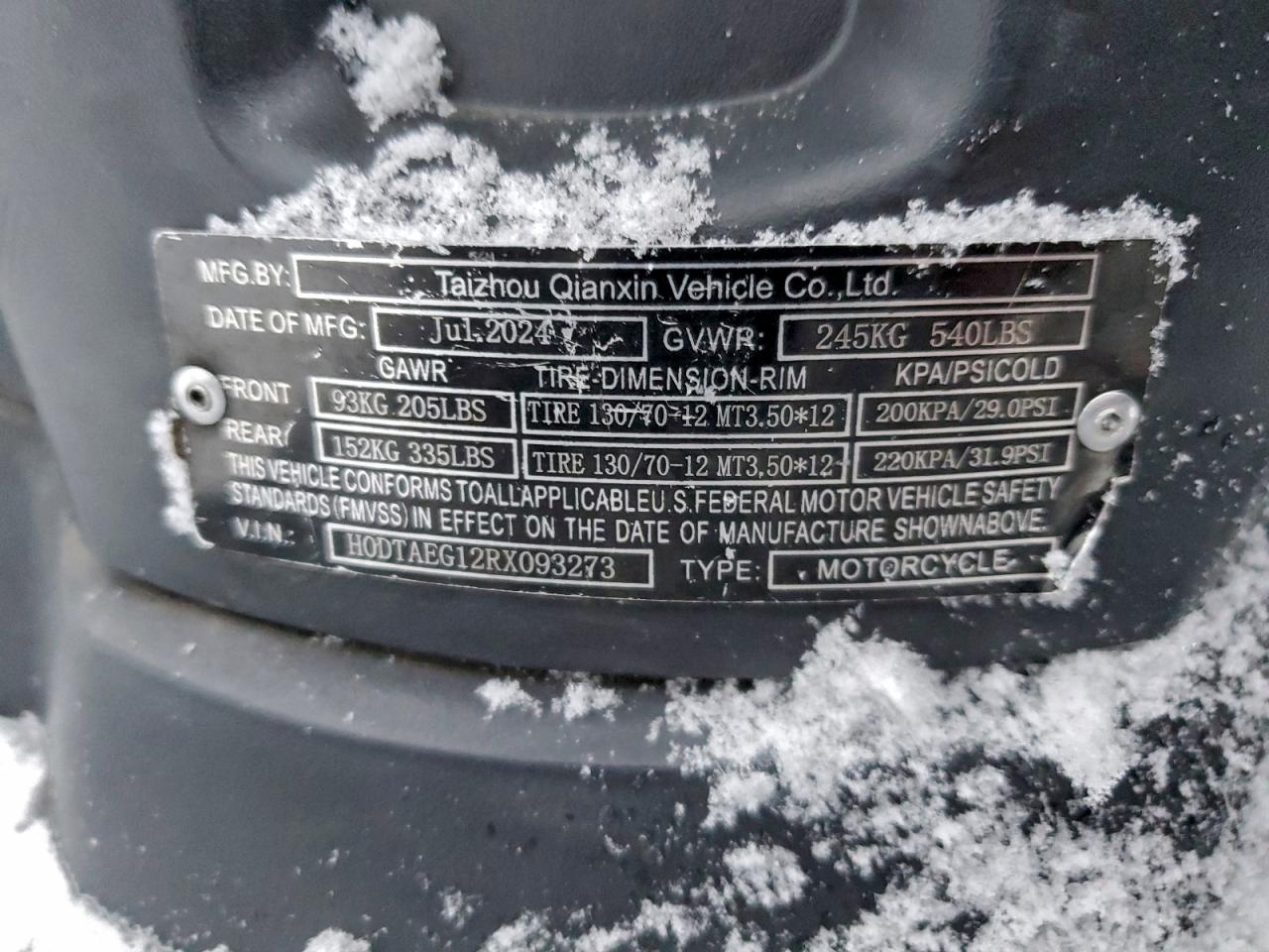 Lot #3309194638 2024 OTHER MOTORCYCLE MOPED