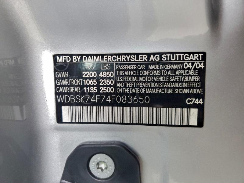 2004 MERCEDES-BENZ SL 55 AMG #3309776855