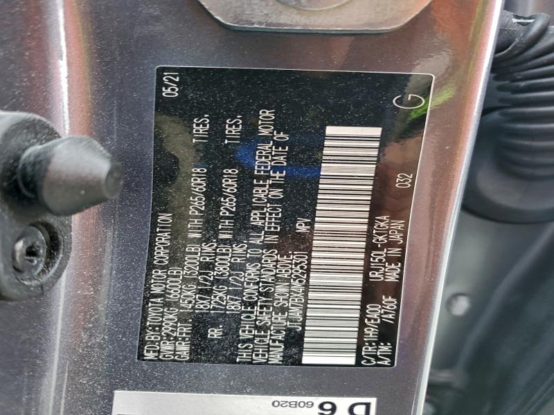 2021 LEXUS GX 460 PRE #3309430000