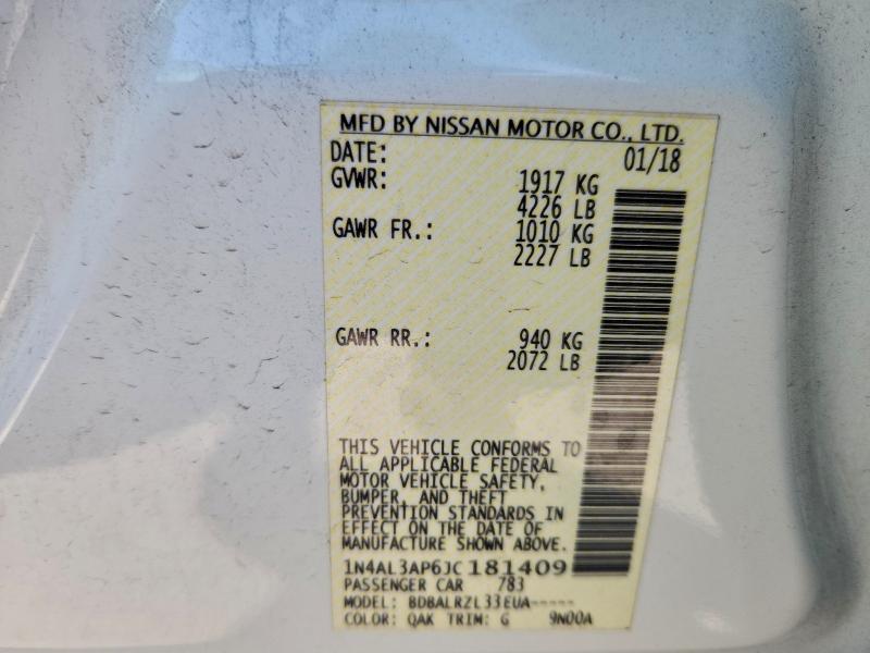 2018 NISSAN ALTIMA 2.5 #3304507448