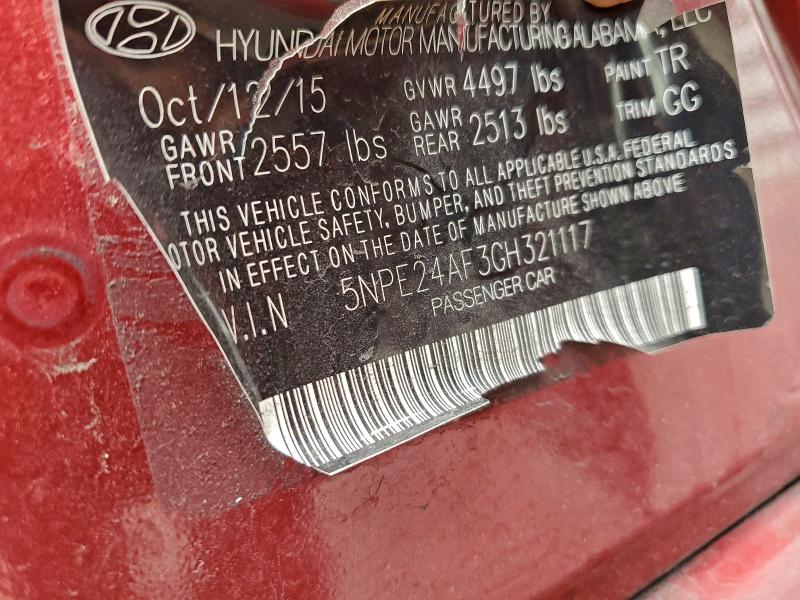 2016 HYUNDAI SONATA SE #3303942701