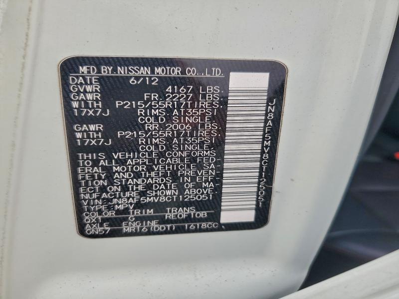 2012 NISSAN JUKE S #3301649643